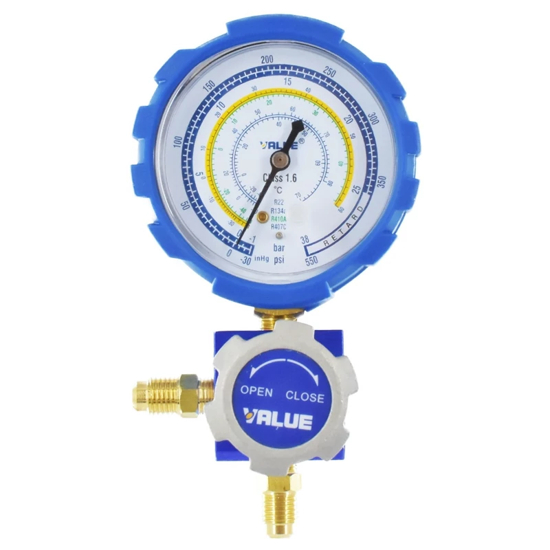 گیج شارژ گاز کولر Value تکی آبی