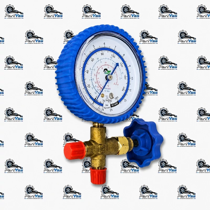 گیج شارژ گاز کولر تکی آبی (مانومتر)